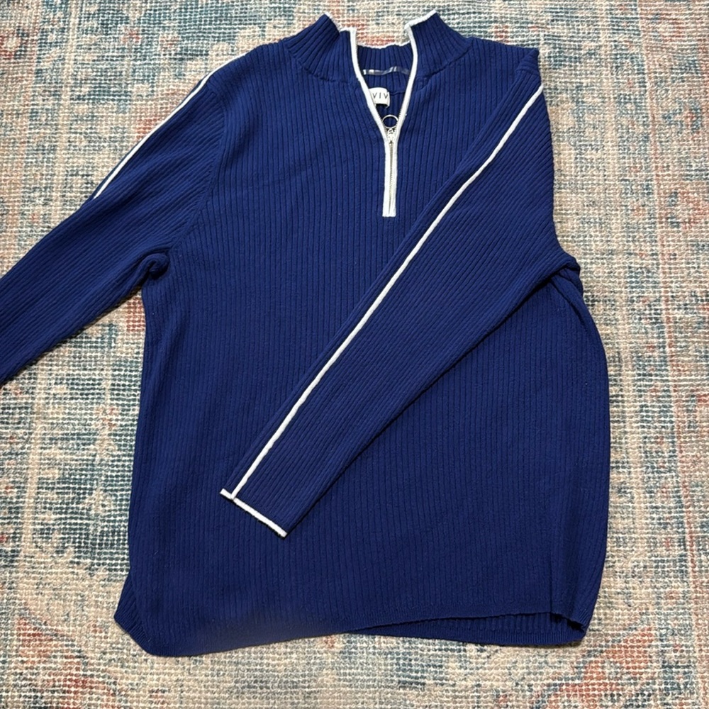 AVA & VIV quarter zip turtle neck sweater